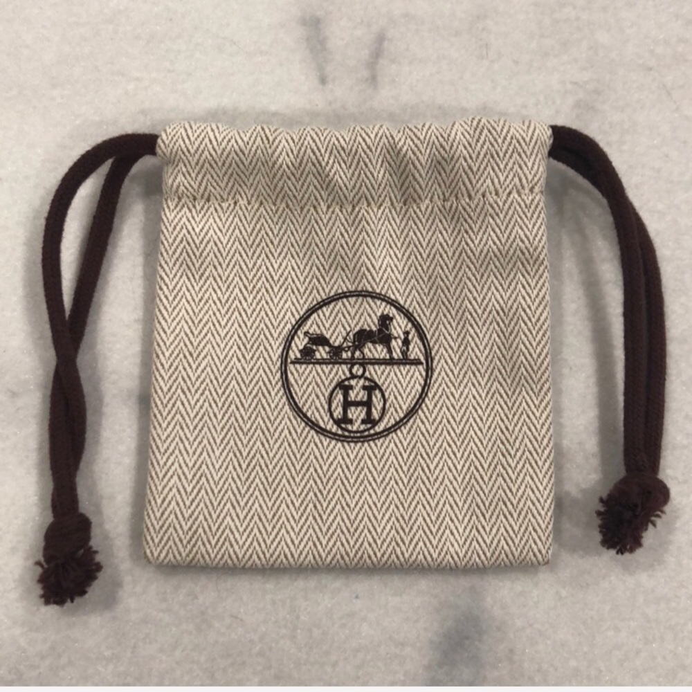 NEW MINT Authentic Hermes Mini Drawstring Dust Bag